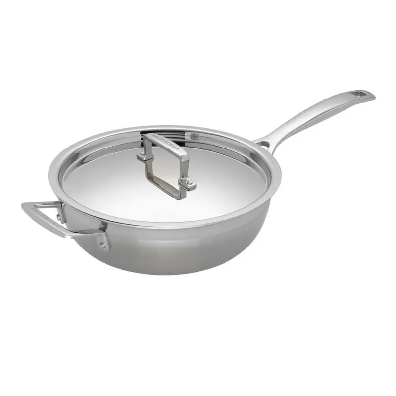 Le Creuset 24Cm Triple-Ply Stainless Steel Chef’S Skillet 1