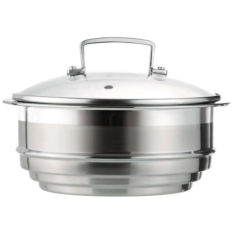 Le Creuset 3-Ply Stainless Steel Multi-Tier Steamer – Glass-Lid Steam Cooking Set 1