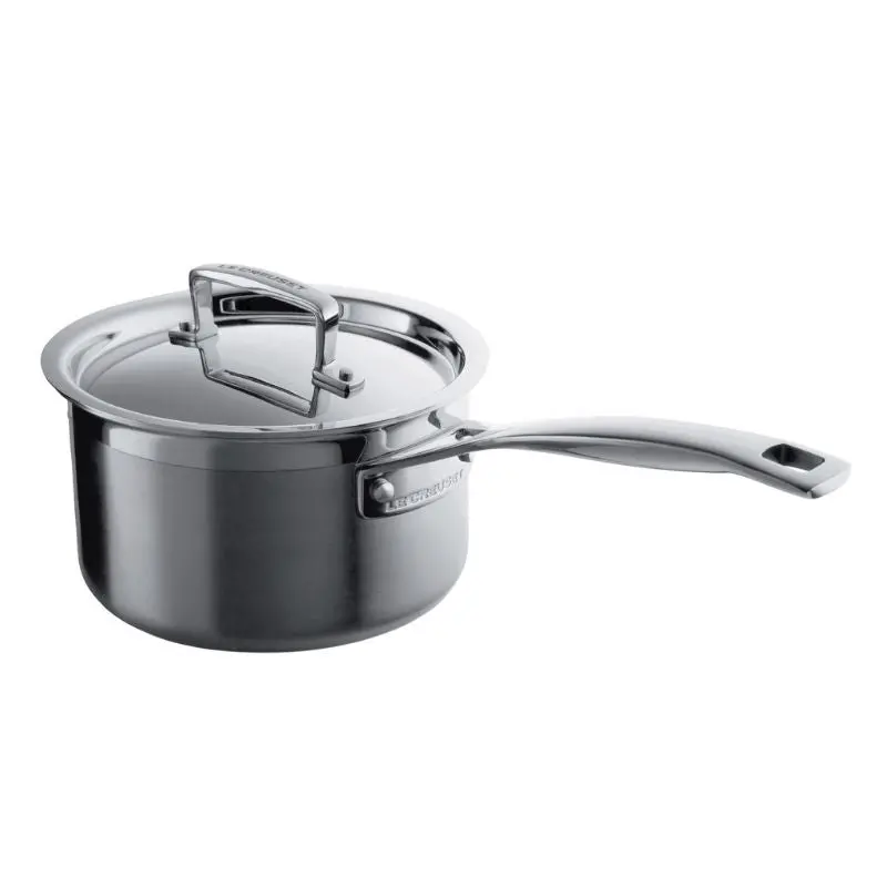 Le Creuset 3-Ply Stainless Steel Saucepan – 16 Cm With Lid, No Retail Box 1