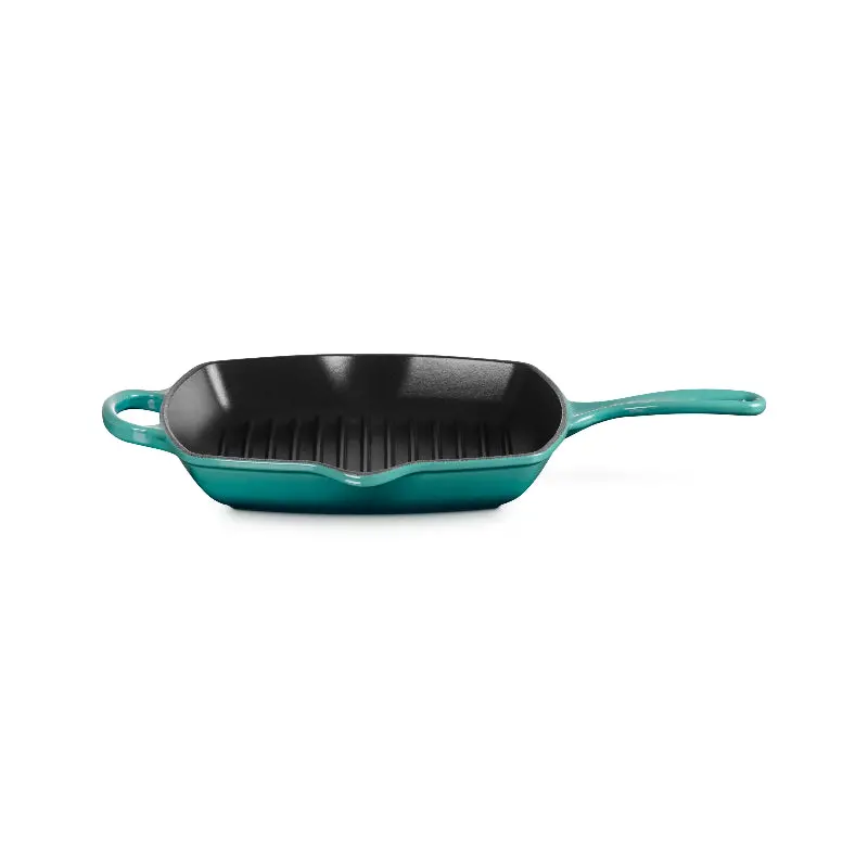 Le Creuset Bleu Riviera Square Cast Iron Grillit Pan – 26 Cm Signature Series 1