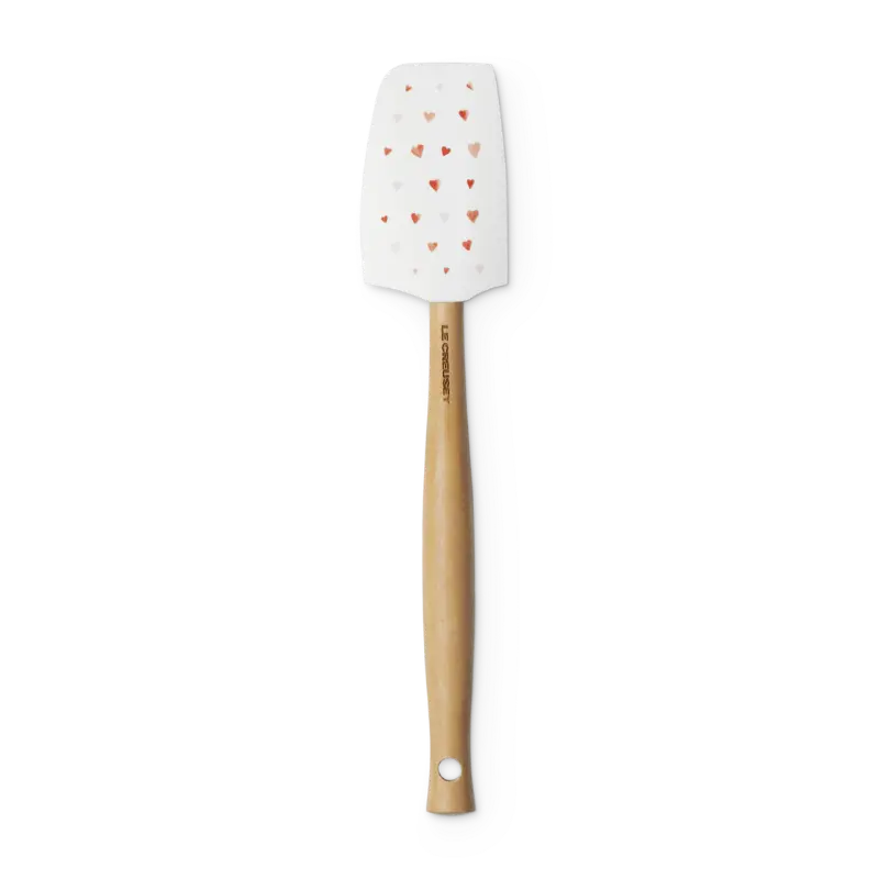 Le Creuset Craft Spatula – Medium Size With Heart-Embossed Silicone Head 1