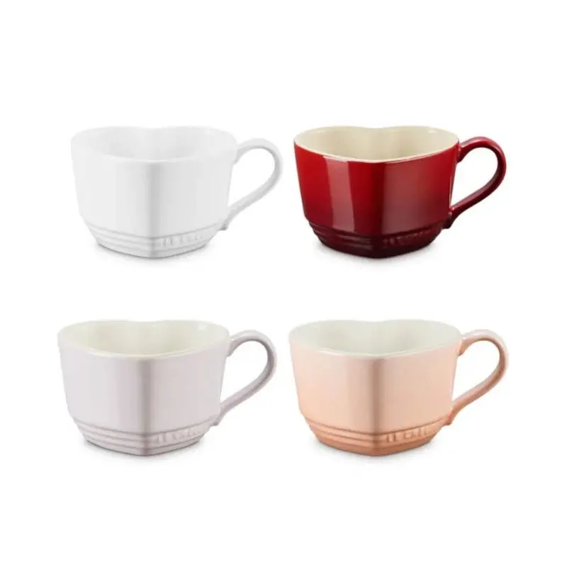Le Creuset Heart-Shaped Stoneware Mugs – 300 Ml Gift-Ready Set 1