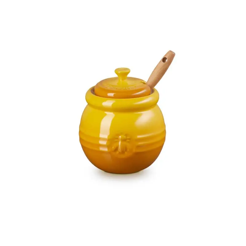 Le Creuset Honey Pot Set With Wooden Dipper – Nectar Colour 1