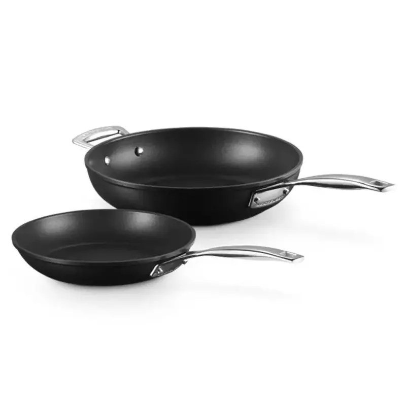 Le Creuset Non-Stick Frying Pan Set – 24 Cm & 28 Cm Toughened Cookware 1