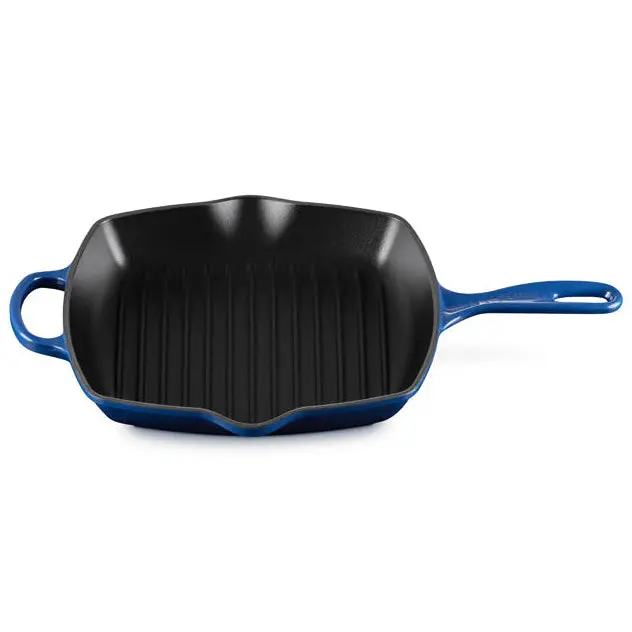 Le Creuset Signature Cast Iron Square Grillit Pan – 26Cm Lapis Blue Grill Pan 1