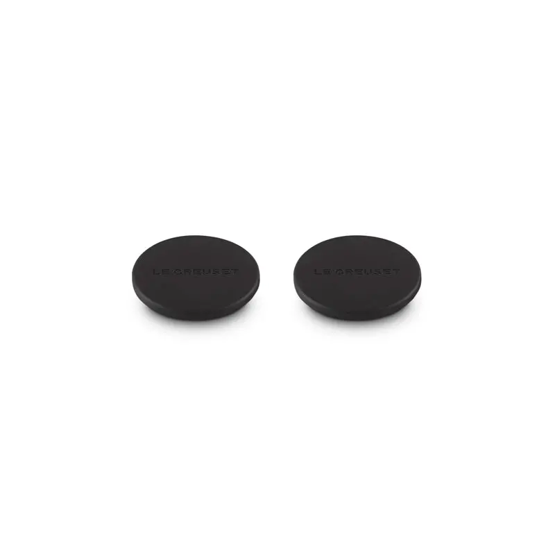Le Creuset Silicone Mill Cap Set (2-Pack) – Black Airtight Lid Covers 1