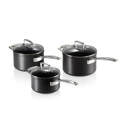 Le Creuset Toughened Non-Stick Saucepan Set (16Cm, 18Cm, 20Cm) 1
