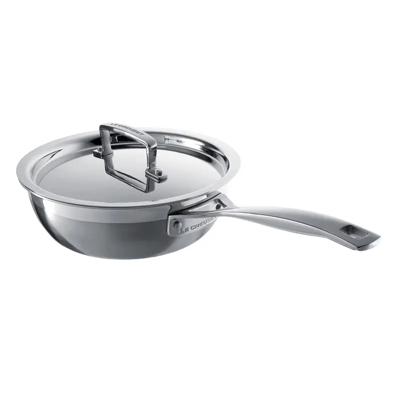 Le Creuset Tri-Ply Stainless Steel Chef’S Pan – 20 Cm, Even-Heat Base 1