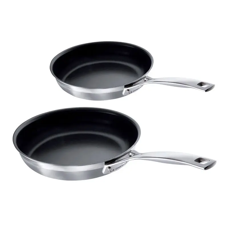 Le Creuset Tri-Ply Stainless Steel Frying Pan Duo – 20 Cm & 24 Cm 1