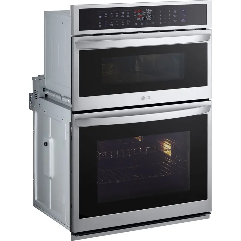 Lg 1.7/4.7 Cu. Ft. Smart Wall Oven Set With Instaview®, True Convection, Air Fry & Steam Sous Vide – Stainless (Wcep6427F) 2