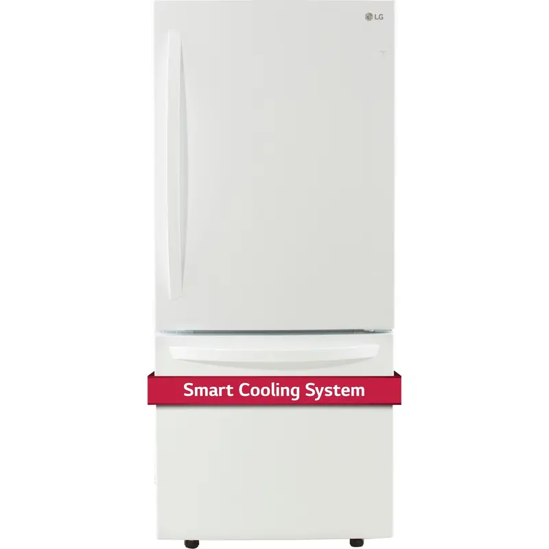 Lg 22 Cu. Ft. White Bottom-Freezer Refrigerator (Lrdns2200W) 1