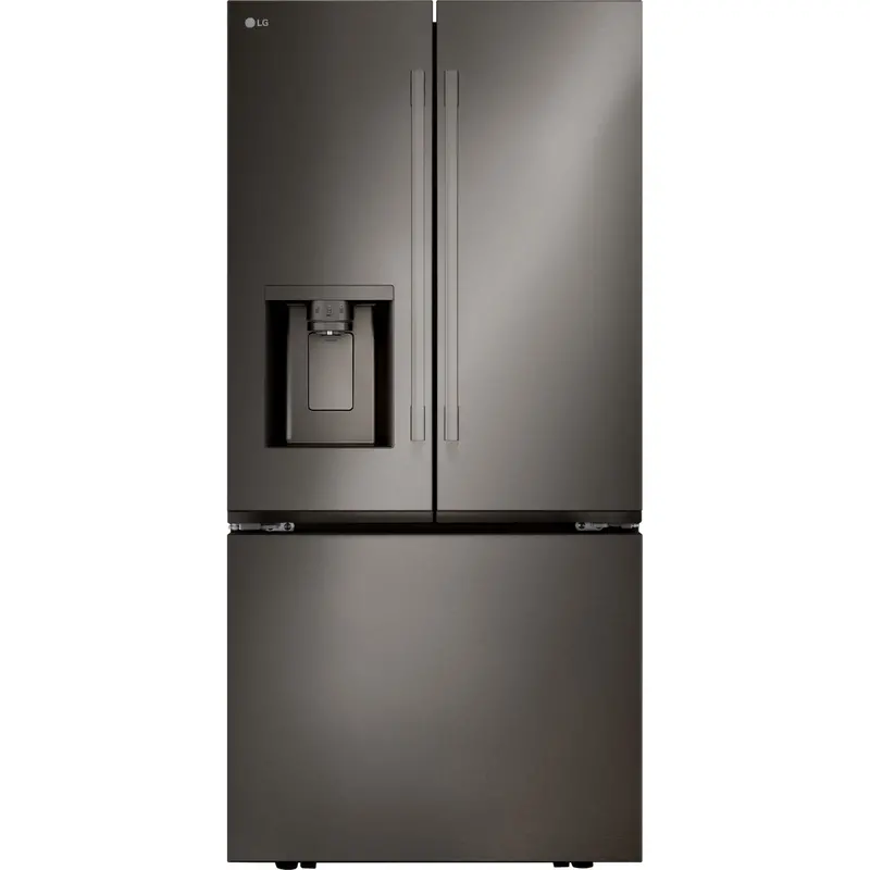 Lg 25 Cu. Ft. French-Door Refrigerator With 3-Door Layout – Printproof Black Stainless Steel 1