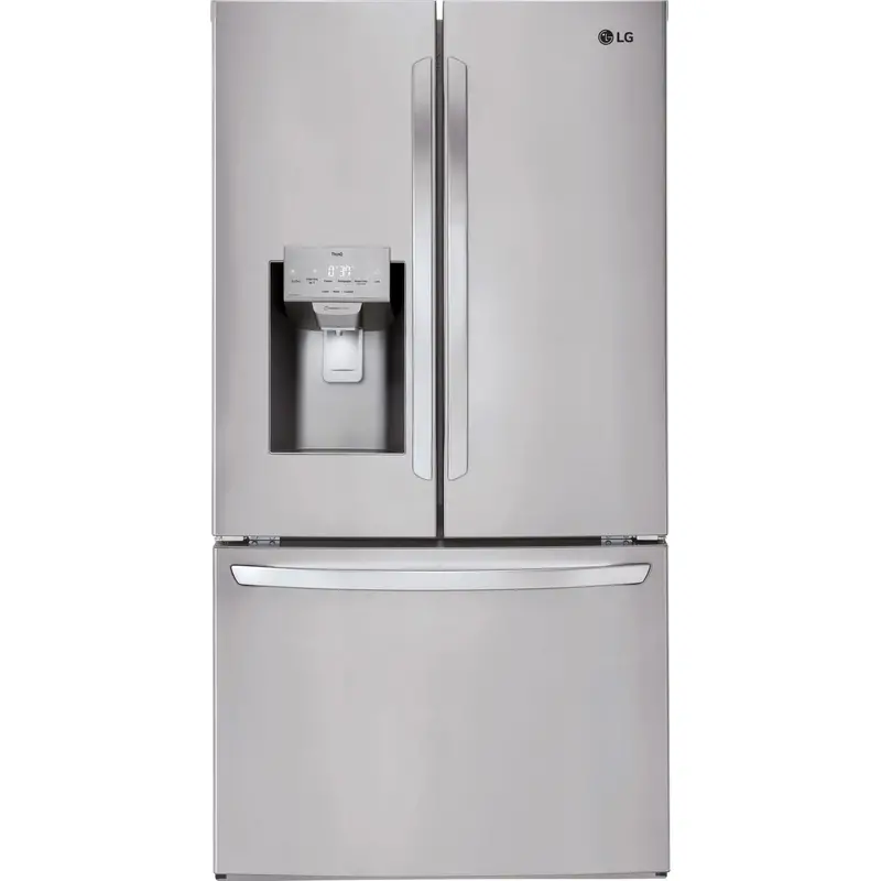 Lg 28 Cu. Ft. Standard-Depth French Door Refrigerator With Dual Ice Makers – Stainless Steel 1