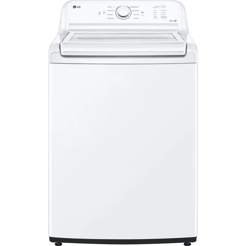 Lg 4.1 Cu. Ft. Top-Load Agitator Washer With Slamproof Glass Lid – White (Wt6105Cw) 1