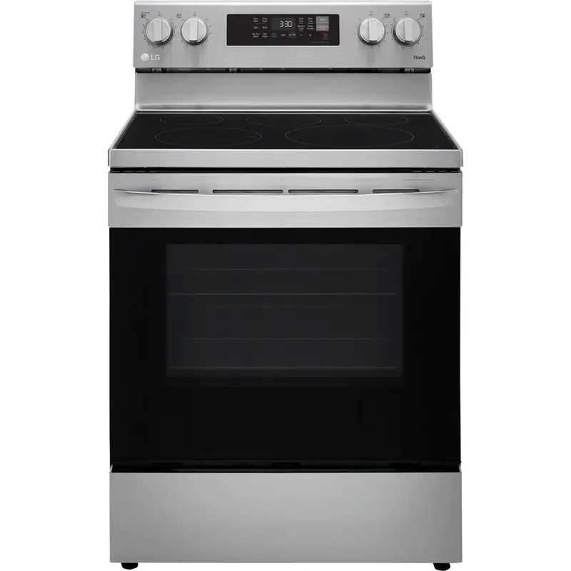 Lg 6.3 Cu. Ft. Stainless Steel Smart Wi-Fi Fan Convection Range With Air Fry & Easyclean (Lrel6323S) 1