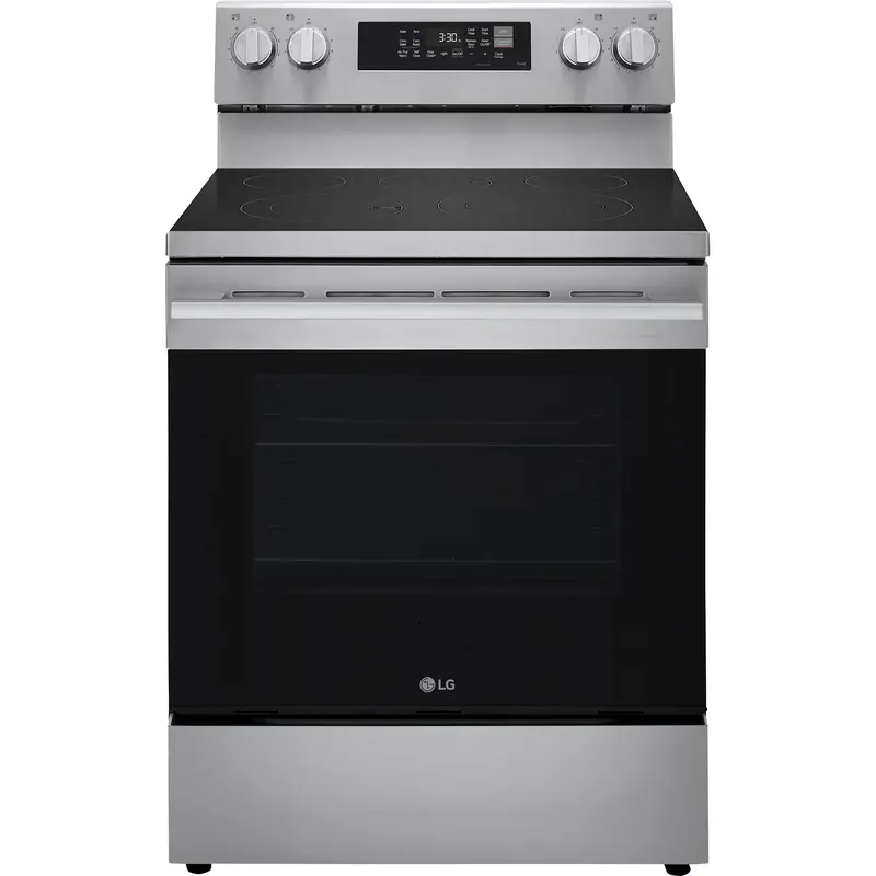 Lg 6.3 Cu. Ft. Wi-Fi Smart Electric Range Featuring Probake Convection, Air Fry, And Easyclean – Stainless Steel (Lren6323Ye) 1