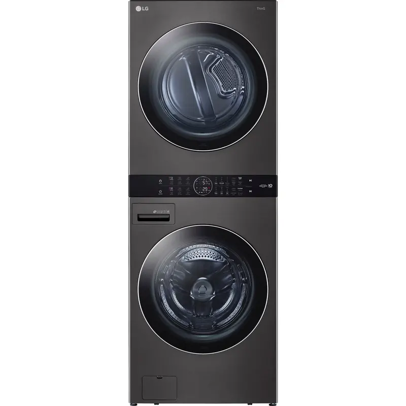 Lg Black Washtower® All-In-One Front-Load Laundry Unit: 5.2 Cu. Ft. Washer + 7.4 Cu. Ft. Gas Dryer With Center Control (Wkgx201Hba) 1