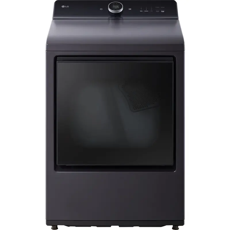 Lg Dlex8600Be 7.3 Cu. Ft. Matte Black Front-Load Dryer With Easyload™ 1