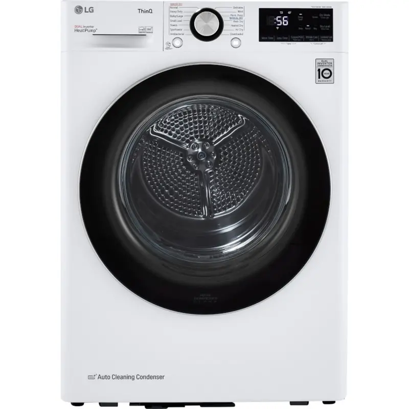 Lg Dlhc1455W 4.2 Cu. Ft. Wi-Fi Smart Front-Load Dryer With Dual Inverter Heatpump – White 1
