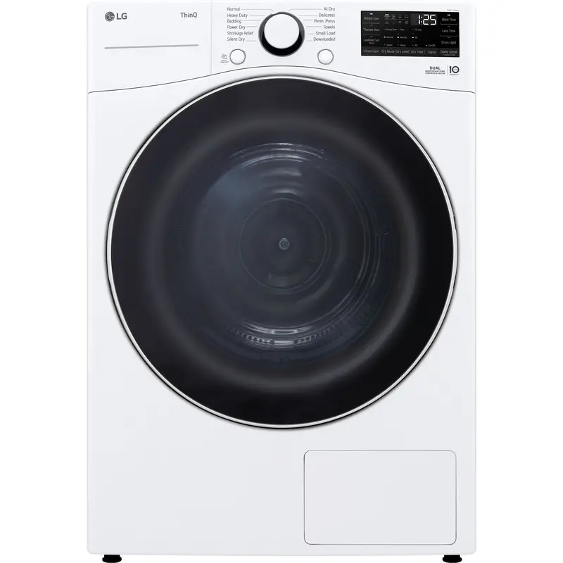 Lg Dlhc3602W 7.8 Cu. Ft. Smart Front-Load Dryer With Dual Inverter Heatpump In White 1