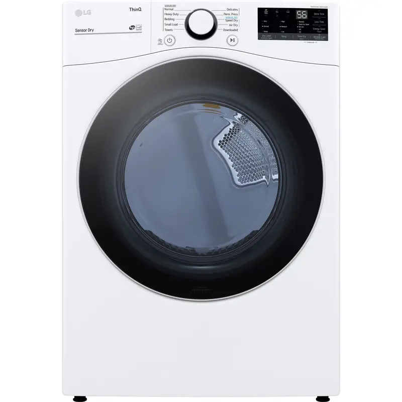 Lg Front-Load Electric Dryer – 7.4 Cu. Ft. Ultra-Large Capacity, Sleek White Finish (Dle3600W) 1