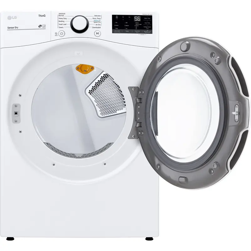 Lg Front-Load Electric Dryer – 7.4 Cu. Ft. Ultra-Large Capacity, Sleek White Finish (Dle3600W) 2