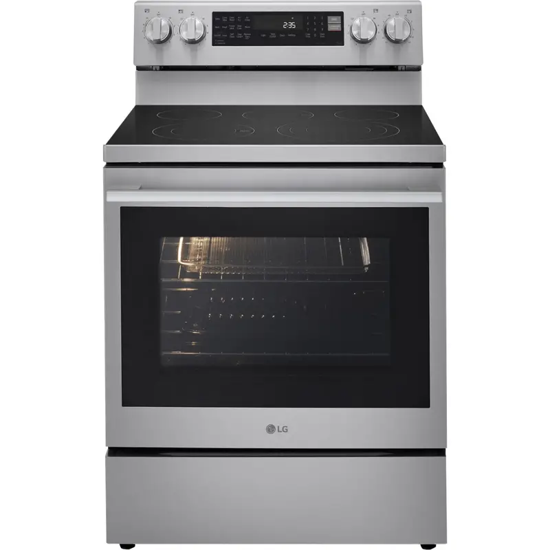 Lg Lren6325Xe 6.3 Cu. Ft. Smart Wi-Fi Electric Range With Air Fry & Easyclean In Stainless 1