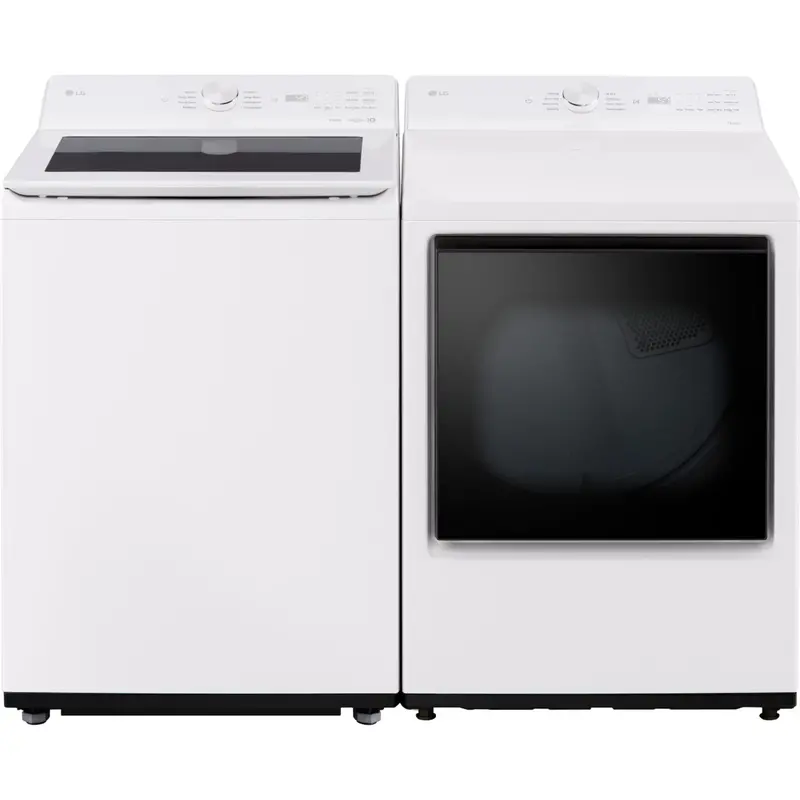 Lg Top-Load Washer And Dryer Pair – White Wt8205Cw-Dle8200W 1