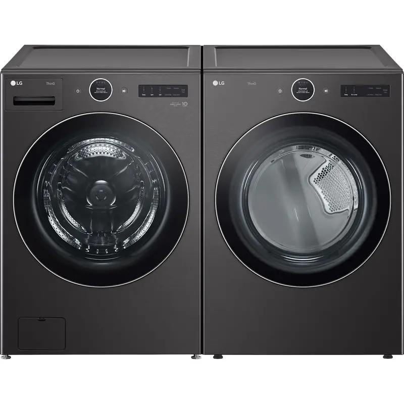 Lg Wm6700Hba-Dlhc6702B Black Stainless Steel Front-Load Washer And Dryer Pair 1