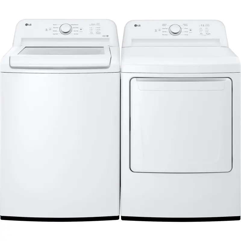 Lg Wt6105Cw-Dle6100W White Top-Load Washer And Dryer Pair 1