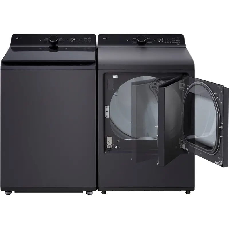 Lg Wt8600Cb-Dlex8600Be Matte Black Top-Load Washer And Dryer Pair 1