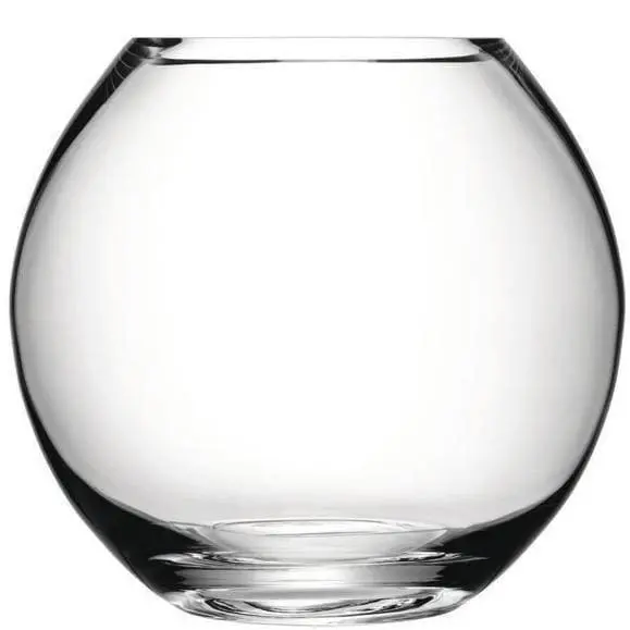 Lsa Flower Round Table Vase – 22Cm Clear Glass 1