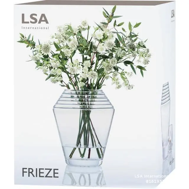 Lsa Frieze Clear-Cut Glass Vase – 18Cm 1