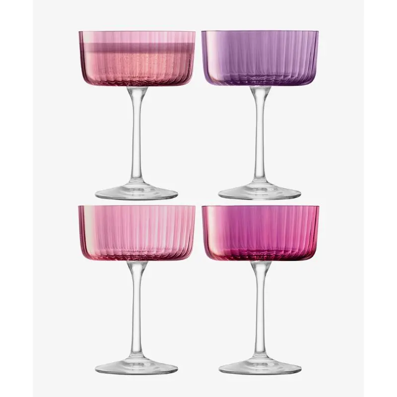 Lsa Gems 4-Piece Garnet-Colored Cocktail Glasses 1
