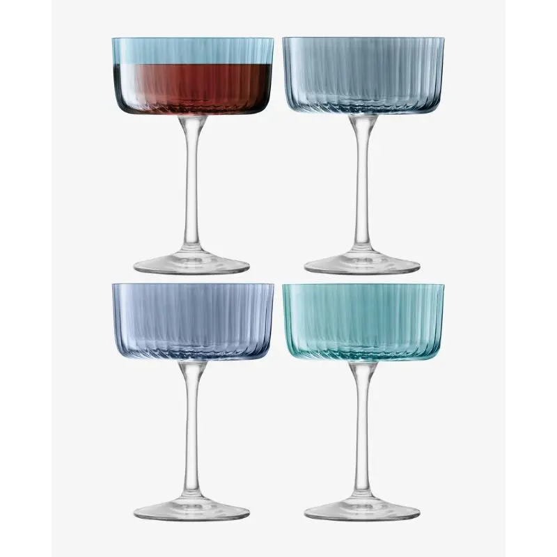 Lsa Gems 4-Piece Sapphire-Colored Cocktail Glasses 1