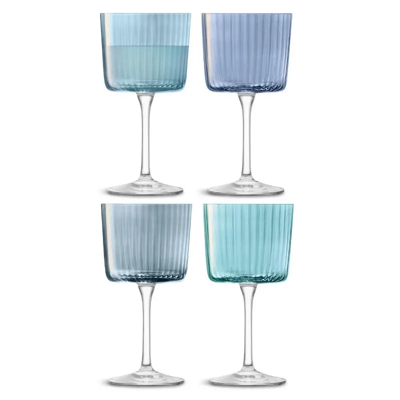 Lsa Gems Sapphire-Tinted Wine Glasses – Set Of 4 1