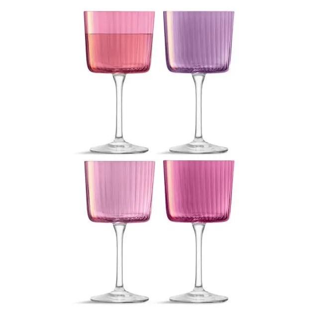 Lsa Gems Set Of 4 Garnet-Colored Wine Glasses 1