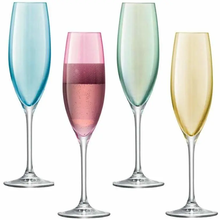 Lsa Polka Pastel Champagne Flutes – 4-Pack, 225Ml 1