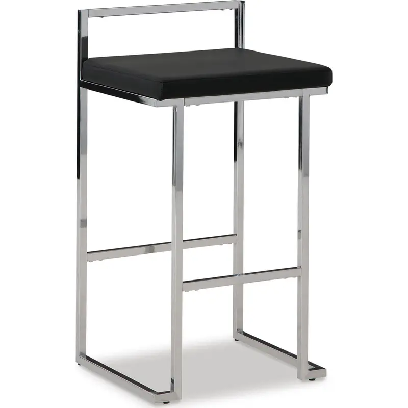 Madanere Barstool – Adjustable Height Swivel Seat With Metal Base And Cushioned Seat 1