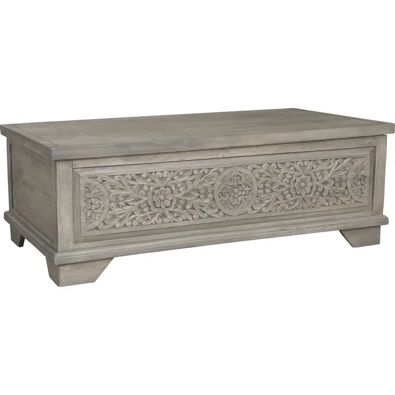 Marcilyn Lift-Top Cocktail Table – Rustic Wood Grain Finish 1