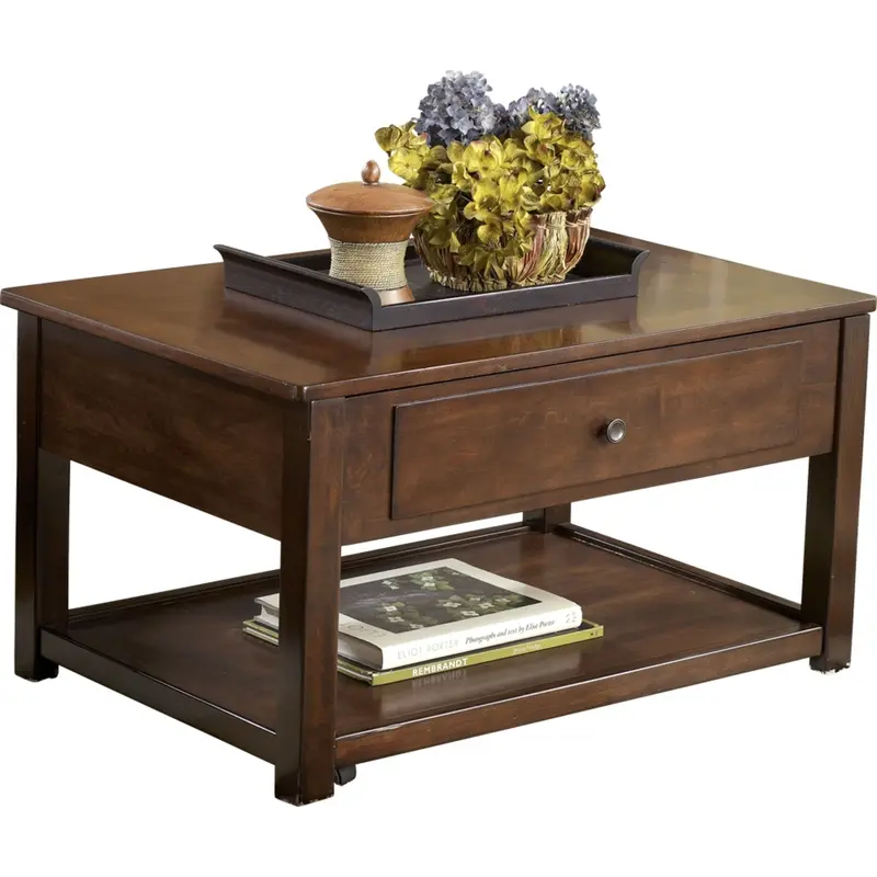 Marion Lift-Top Oval Cocktail Table With Hidden Storage 1