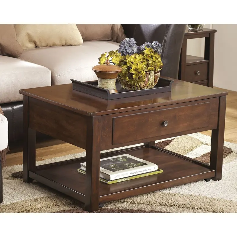 Marion Lift-Top Oval Cocktail Table With Hidden Storage 2