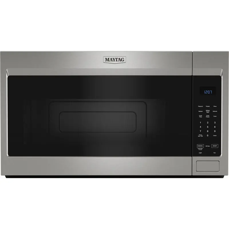Maytag 1.7 Cu. Ft. Over-The-Range Microwave With Non-Stick Interior – Fingerprint-Resistant Stainless Steel (Ymmms4230Pz) 1