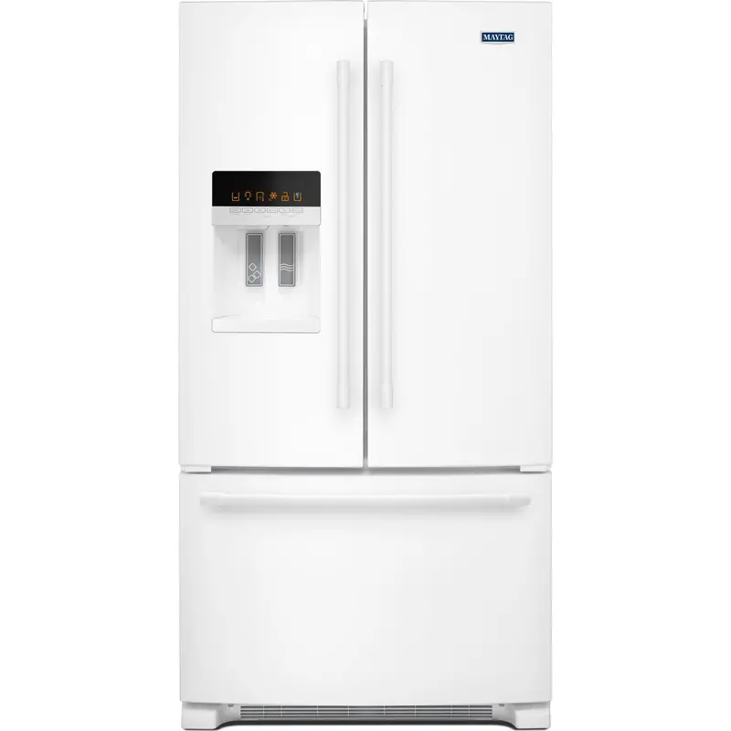Maytag 25 Cu. Ft. 36" French Door Refrigerator With Powercold Rapid Cooling – White (Mfi2570Few) 1