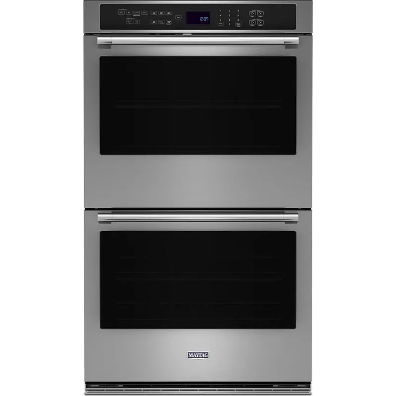 Maytag 27" Double Wall Oven – Air Fry, Basket, 8.6 Cu. Ft., Fingerprint-Resistant Stainless Steel (Moed6027Lz) 1