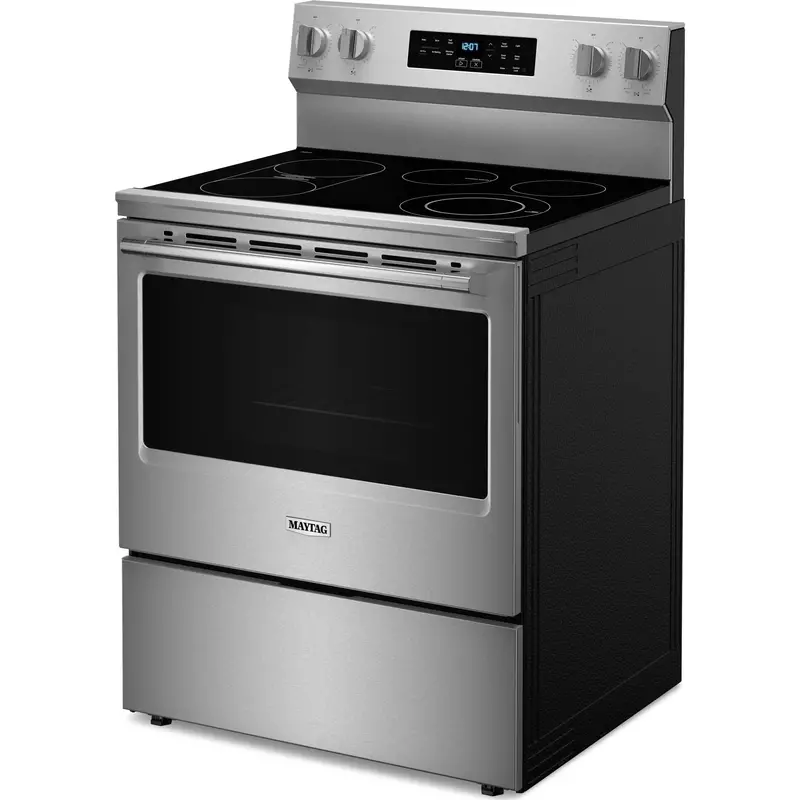 Maytag 30" Convection Electric Range With Air Fry & Air Bake – 5.3 Cu. Ft., Fingerprint-Resistant Stainless Steel (Ymfes6030Rz) 2