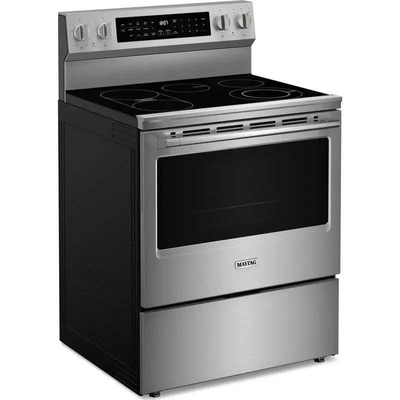 Maytag 30-Inch Electric Range – True Convection + Grill Mode, 5.3 Cu. Ft., Fingerprint-Resistant Stainless Steel 1