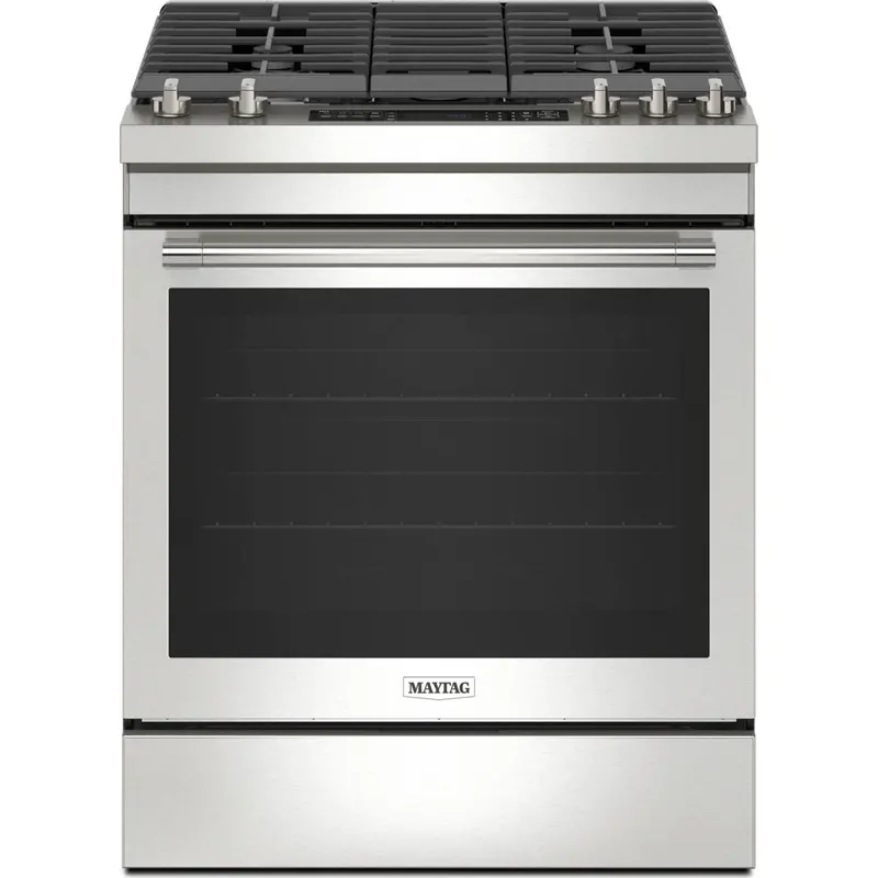 Maytag 5.8 Cu. Ft. Gas Slide-In Range – Fingerprint-Resistant Stainless Steel Oven With Precision Cooking 1