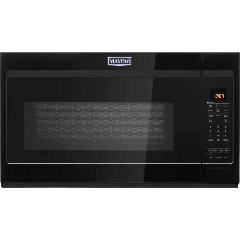 Maytag Black Over-The-Range Microwave – 1.9 Cu. Ft. Featuring Dual Crisp (Ymmv4207Jb) 1