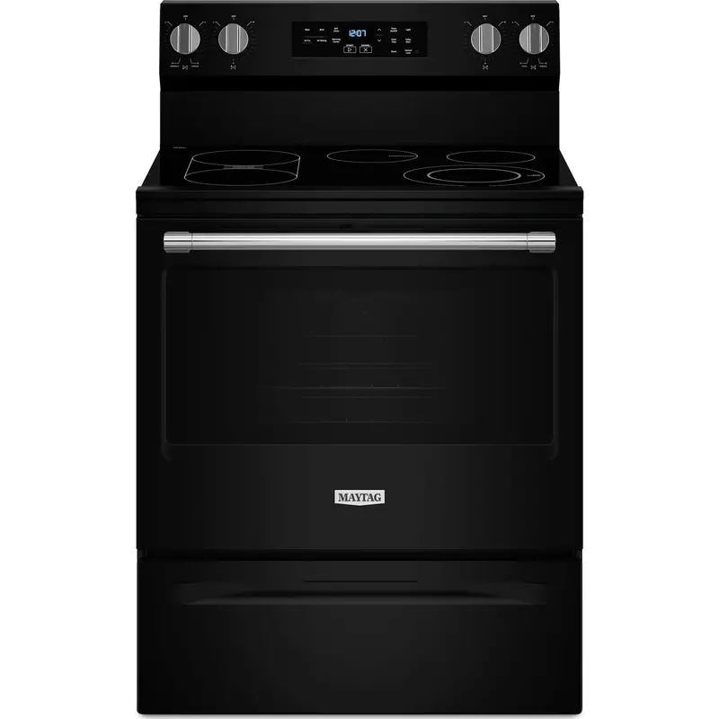 Maytag Convection Electric Range – 30-Inch No-Preheat Air Fry & Air Baking Oven (Ymfes6030Rb) 1